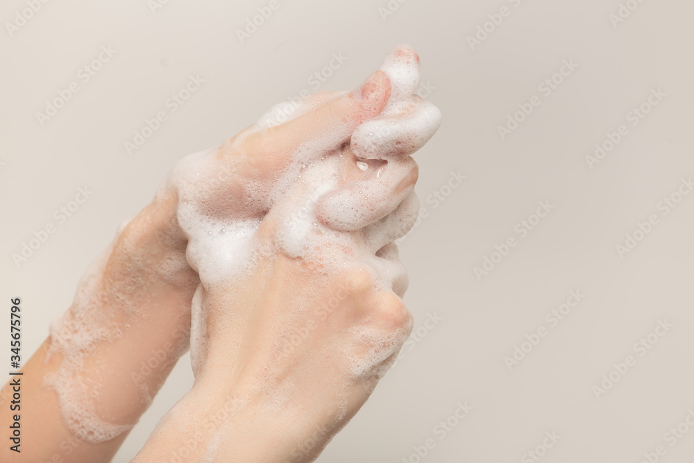 Fototapeta premium washing female hands