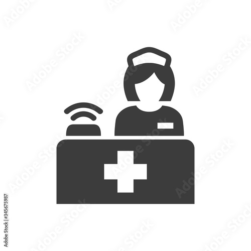 Hospital reception icon