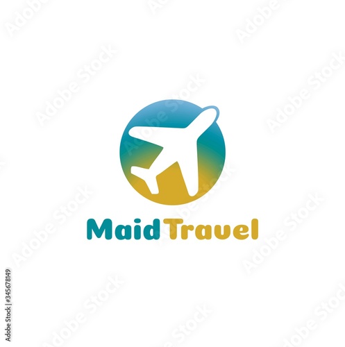 Maid Travel Logo Vector photo