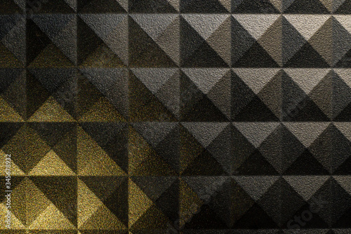 Grunge pyramid pattern background with light