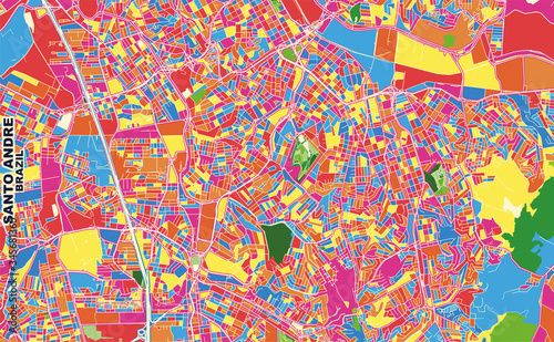 Santo Andre  Brazil  colorful vector map
