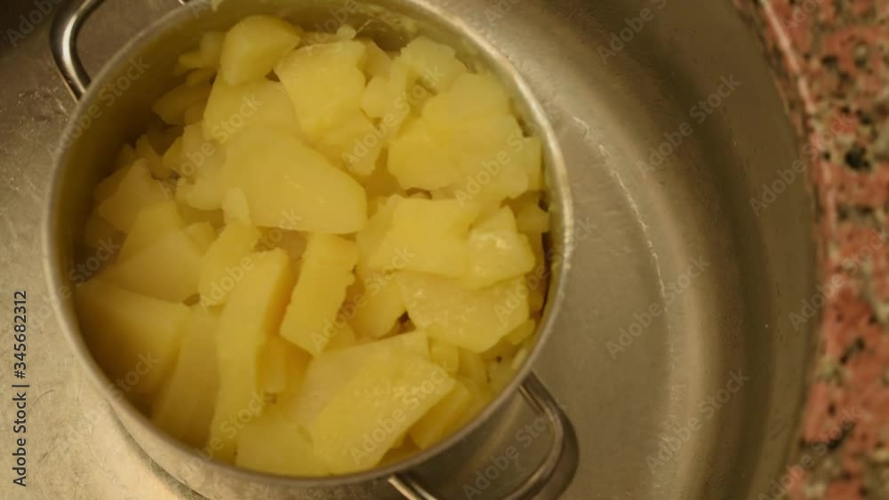 Mushed Potatoes preparation in a pot Mushed Potatoes preparation in a pot