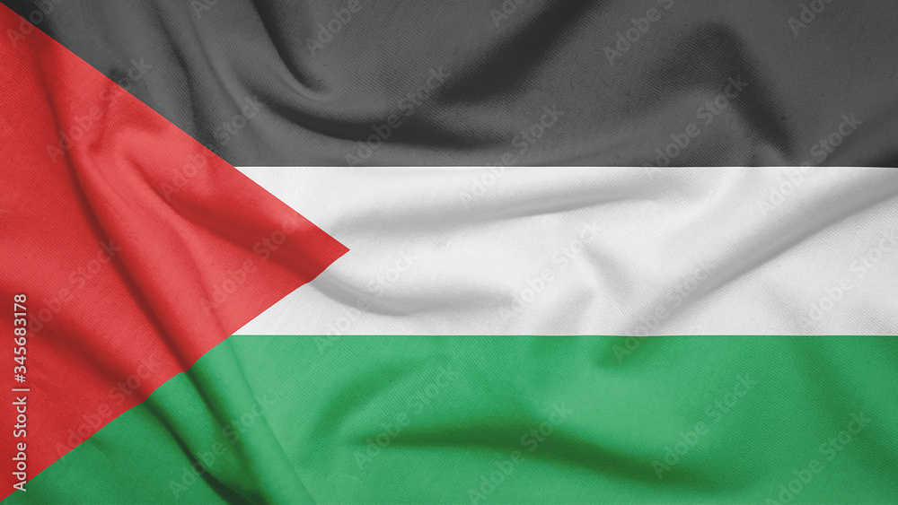 Palestine flag with fabric texture