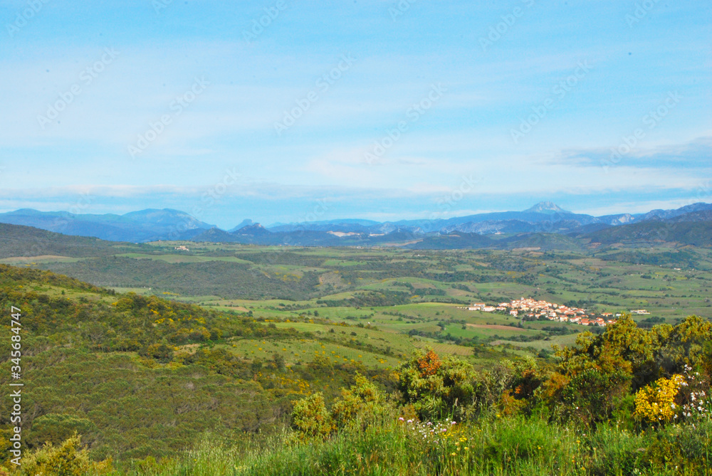 Panorama sur la vallée de l'agly