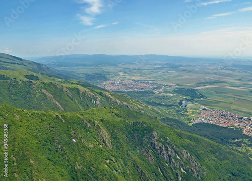 Aerial view of Rose Valley in Bulgaria	