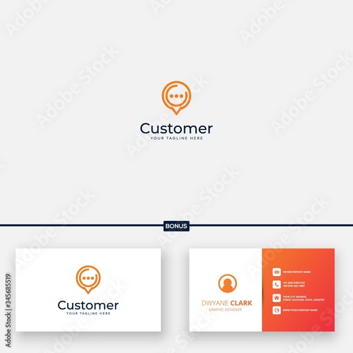 customer support logo modern