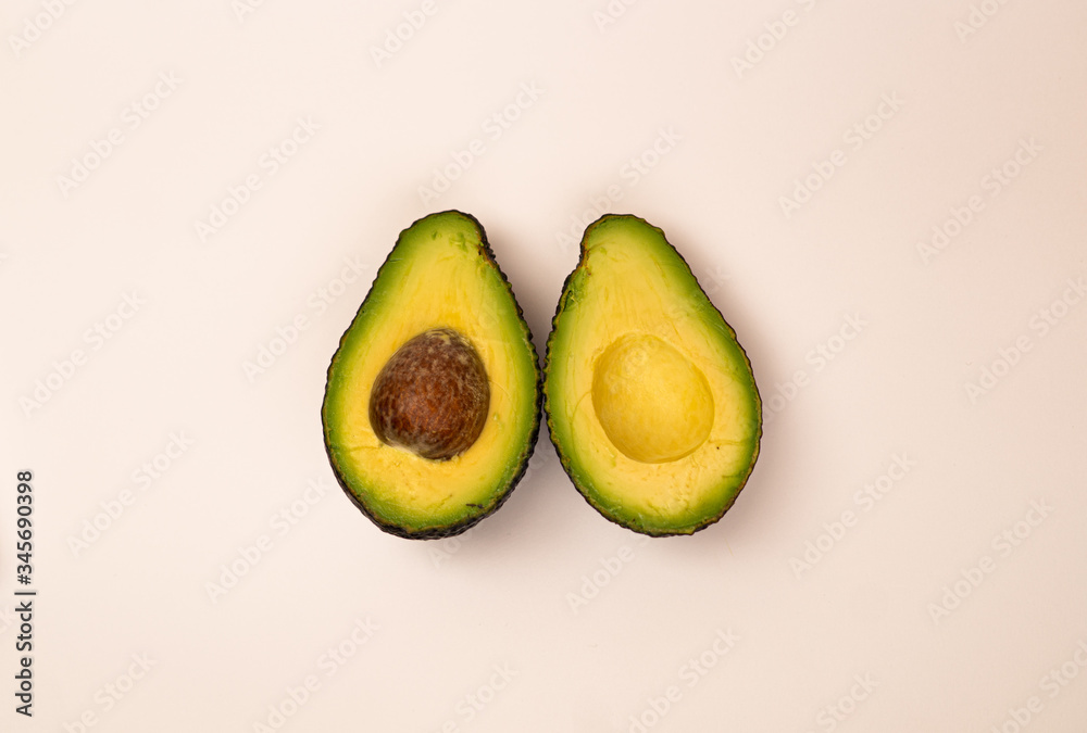 Symmetry of an avocado in half.
