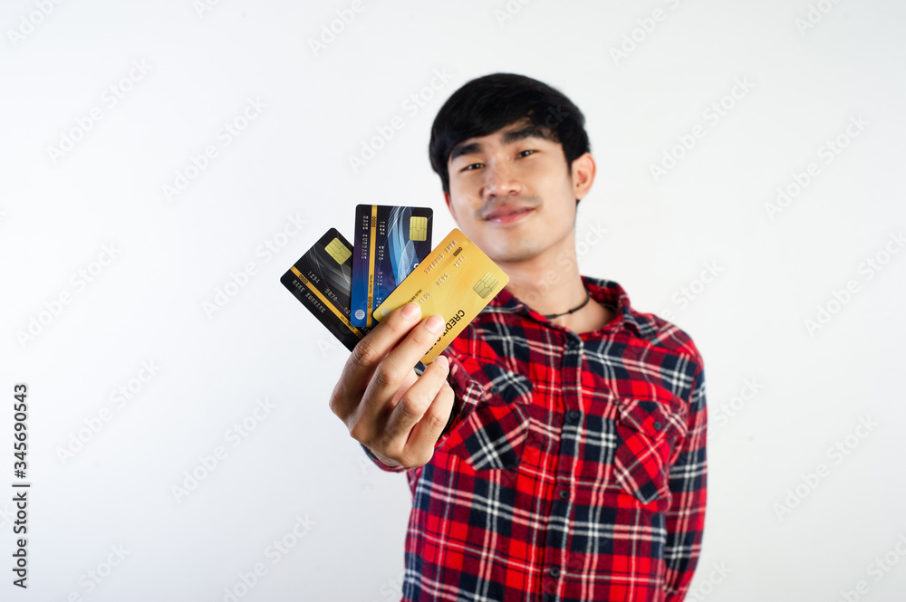 Men and credit cards Paying through credit cards Payment of products and online payment by swiping the card Photos for your business Men and credit cards Paying through credit cards Payment of products and online payment by swiping the card Photos for your business