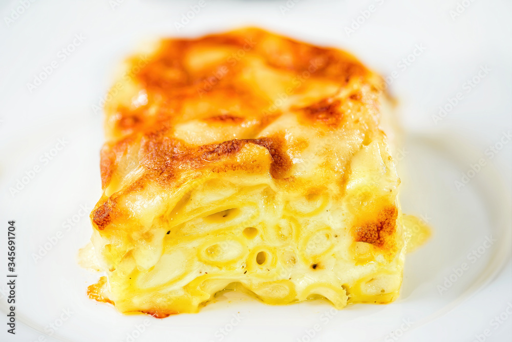 rustic golden italian american mac and cheese comfort food