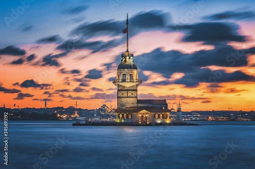 The maiden tower at sunset