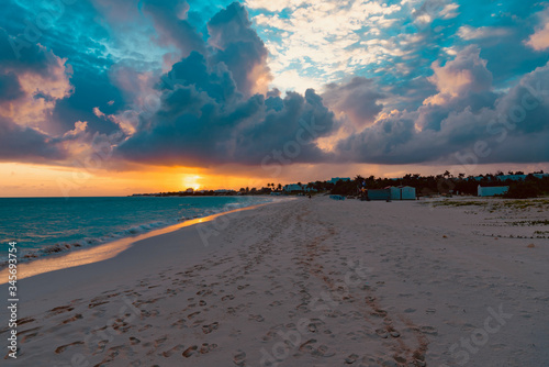 Wallpaper Mural colorful tropical sunset on Anguilla island Caribbean sea Torontodigital.ca