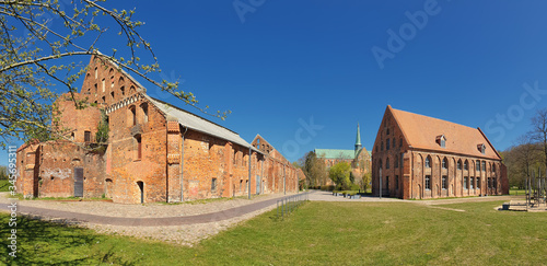 Panoramic view of Trade Building and Granary of the Minster in Bad Doberan (Germany) photo