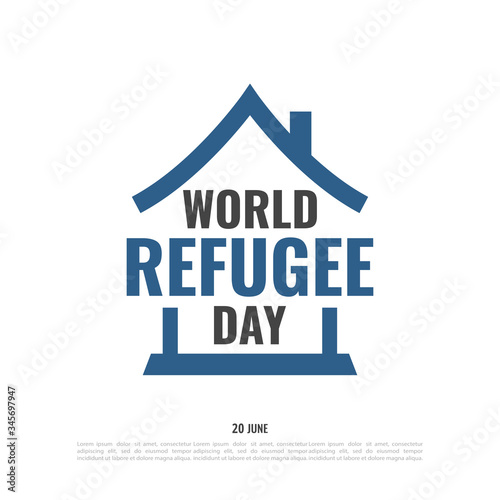 Vector Illustration on the theme World Refugee Day 
