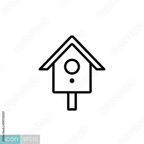 Fotografia Nesting box or birds house vector icon