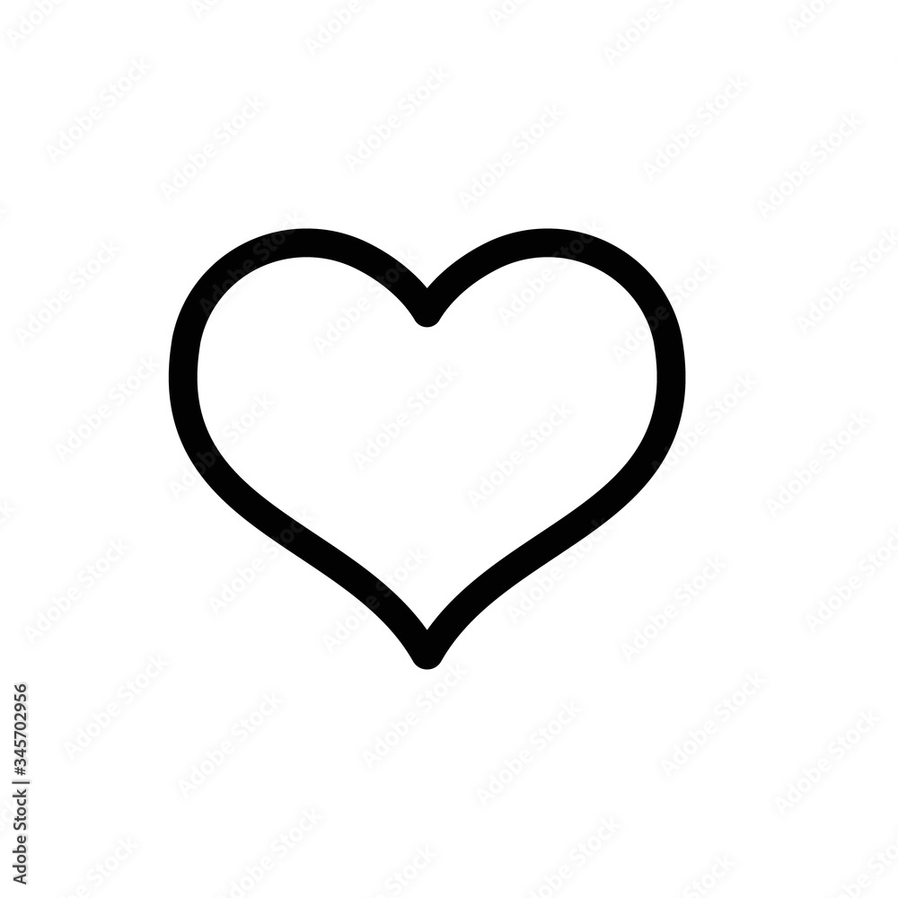 Heart shape vector. Linear icon. Love symbol. Heart shape vector. Linear icon. Love symbol.