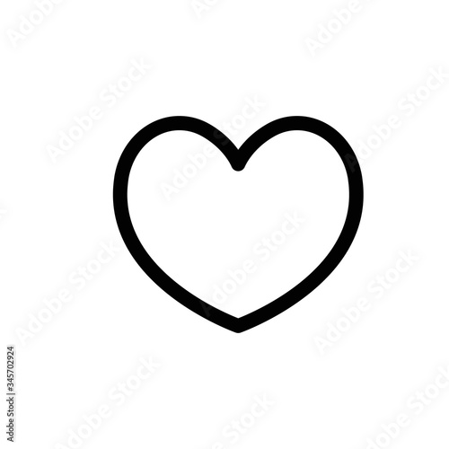Heart shape vector. Linear icon. Love symbol.
