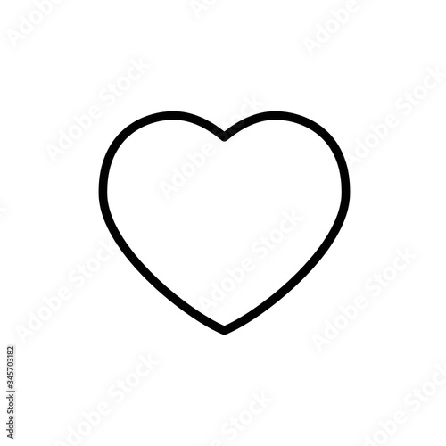 Heart shape vector. Linear icon. Love symbol.