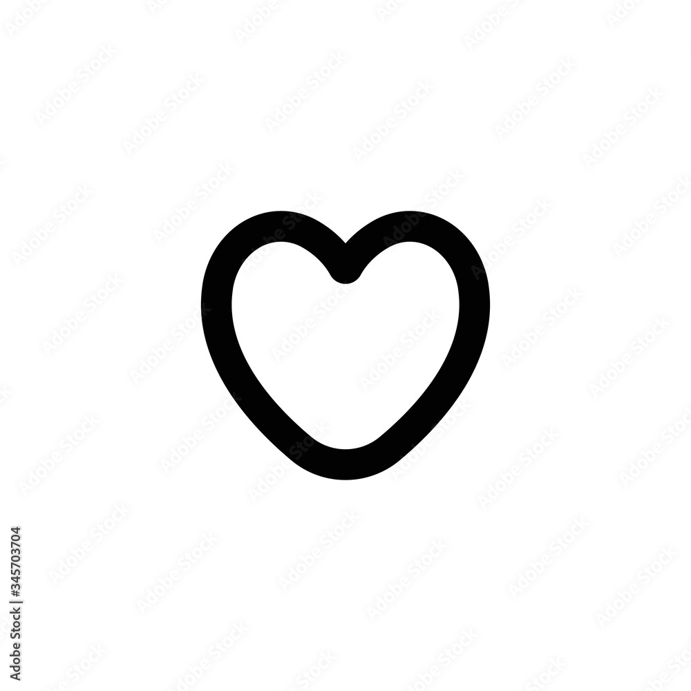 Heart shape vector. Linear icon. Love symbol. Heart shape vector. Linear icon. Love symbol.