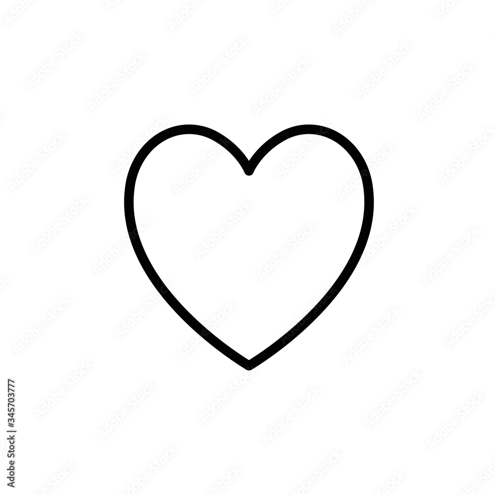 Heart shape vector. Linear icon. Love symbol. Heart shape vector. Linear icon. Love symbol.