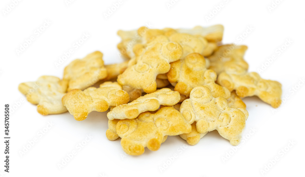 Portion of mixed Snacks isolated on white (close up shot; selective focus) Portion of mixed Snacks isolated on white (close up shot; selective focus)