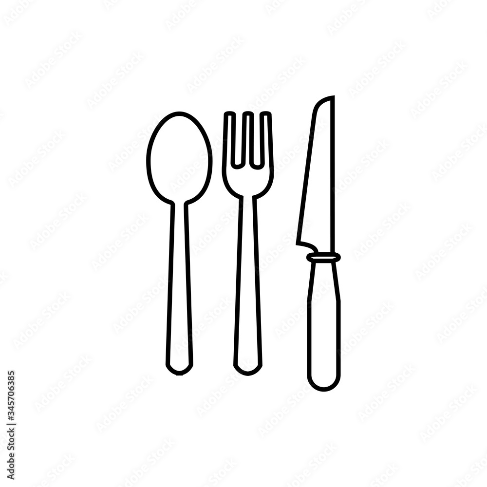 Spoon Fork Knife Vector Illustration Spoon Fork Knife Vector Illustration