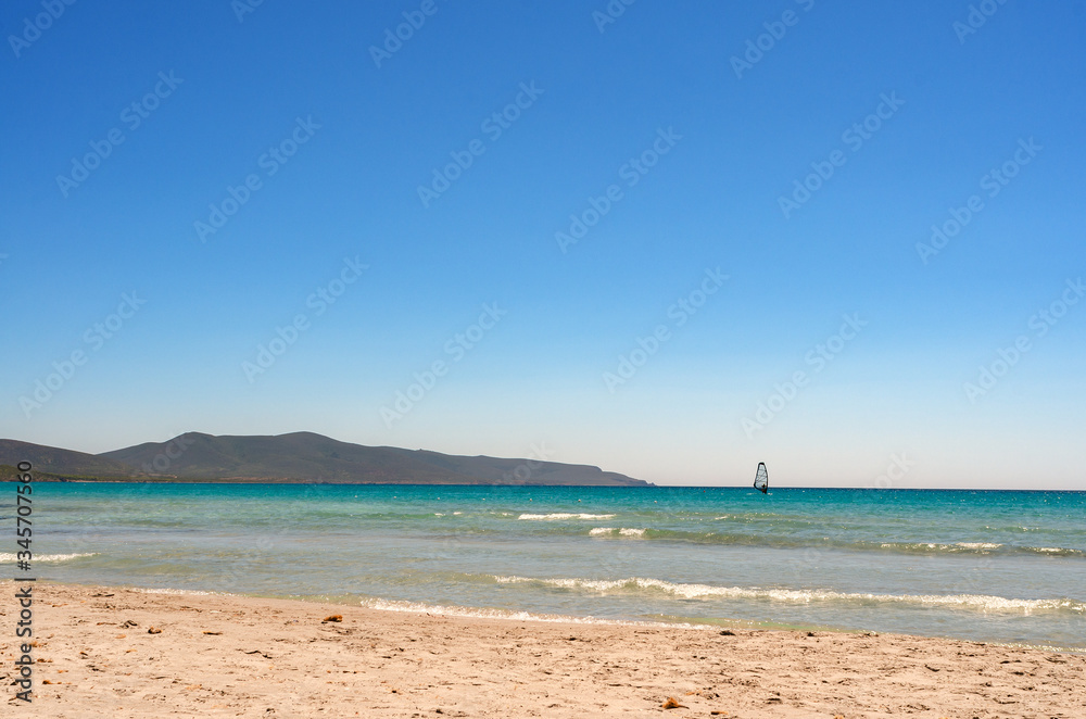 Sardegna, splendida spiaggia di Porto Pino, Italia Sardegna, splendida spiaggia di Porto Pino, Italia