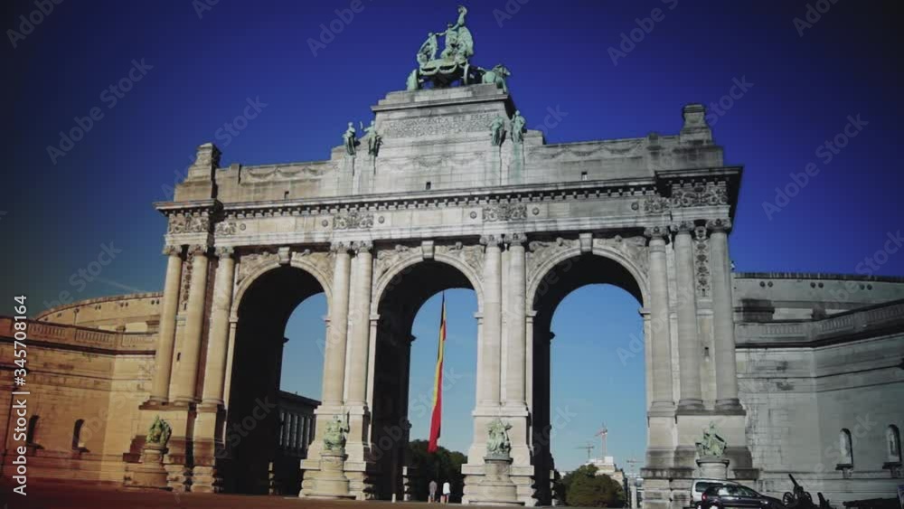Cinquantenaire and Triumphal Arch (Arc de Triomphe) in Bruxelles,Brussels, Europe