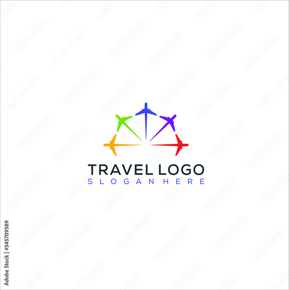 Fototapeta premium Travel logo design icon vector template.
