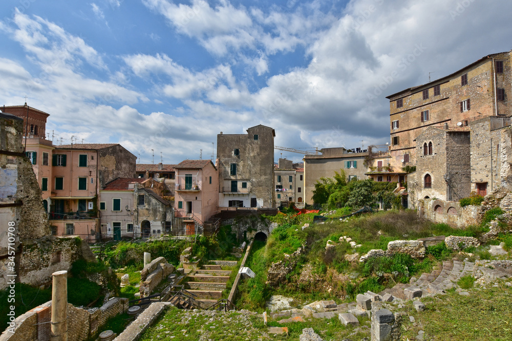 Panoramic view of the town of Terracina, Italy
