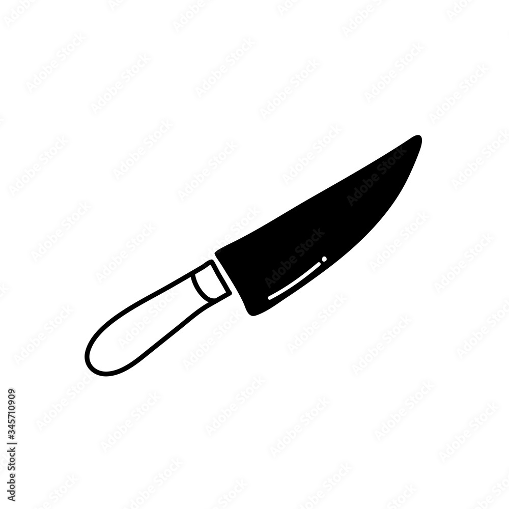 Knife silhouette style icon vector design Knife silhouette style icon vector design