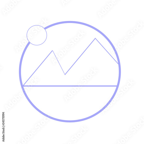 vector illustration of a blue icon