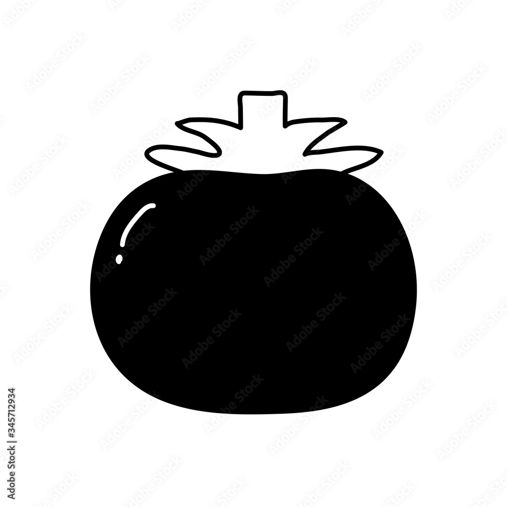 tomato silhouette style icon vector design
