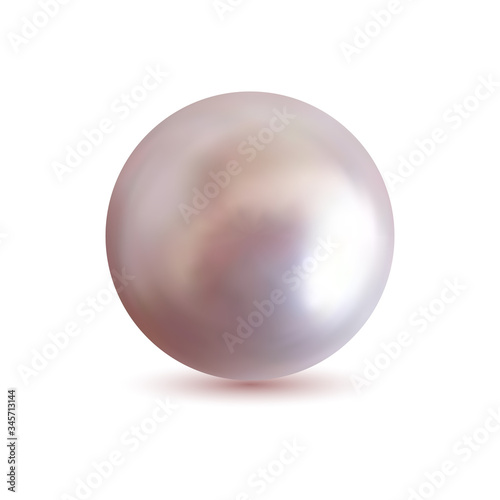 Isolated jewel ball. Realistic pearl