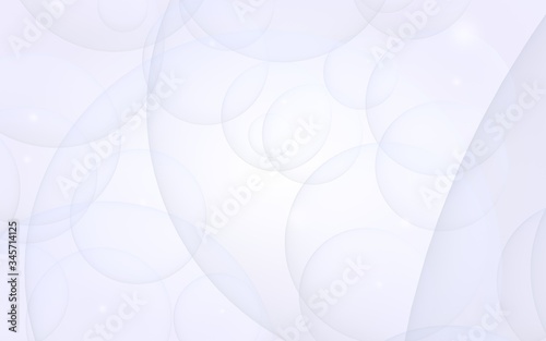 Abstract white background. Backdrop with light transparent bubbles. 3D illustration