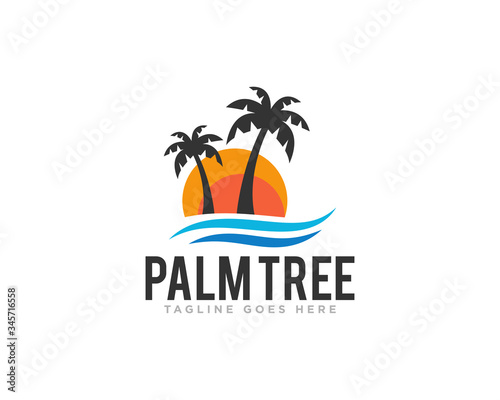 Palm Tree Logo Design Vector