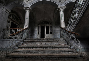 Wandcirkels Oud Ziekenhuis Beelitz Verweerd sanatorium Beelitz in verval  © Chawran
