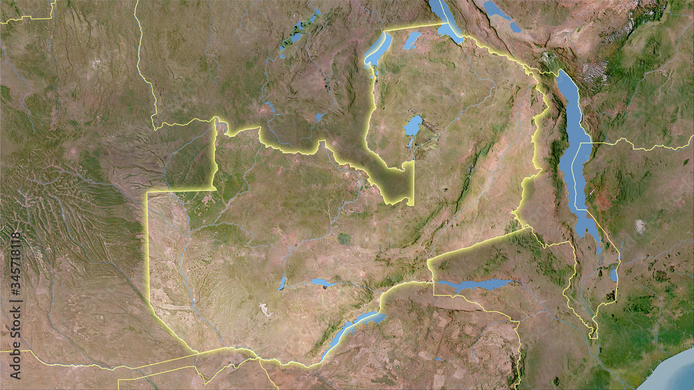 Zambia, satellite C - light glow