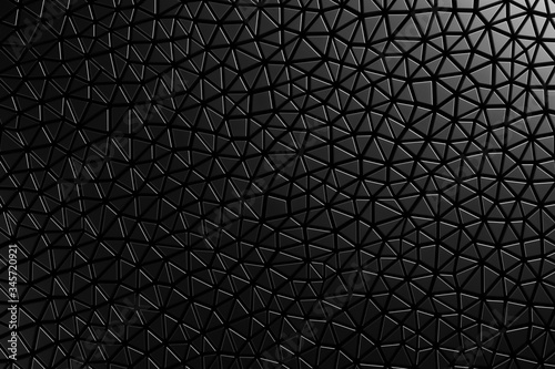 Wallpaper Mural 3D Seamless pattern asymmetric and geometric shaped leather background, light and dark gradients of black. Torontodigital.ca