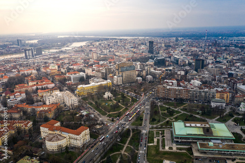 Fototapeta Naklejka Na Ścianę i Meble -  Belgrade landscape city view, Serbija