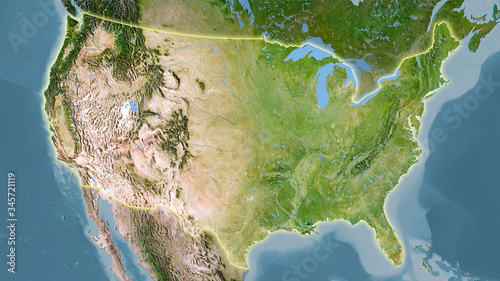 United States mainland, satellite C - light glow
