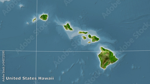 United States Hawaii, satellite B - composition photo