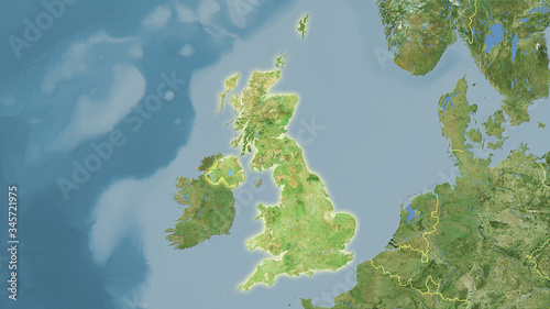 United Kingdom, satellite D - light glow