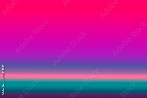 Retro wave futuristic background of 1980s style with blurred soft neon color lights.  Cyberpunk and synthwave color concept with purple blue and pink gradient background.