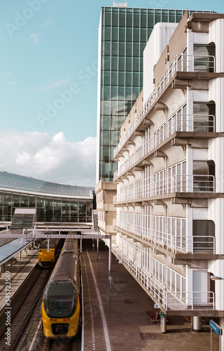 Train station view from the bridge