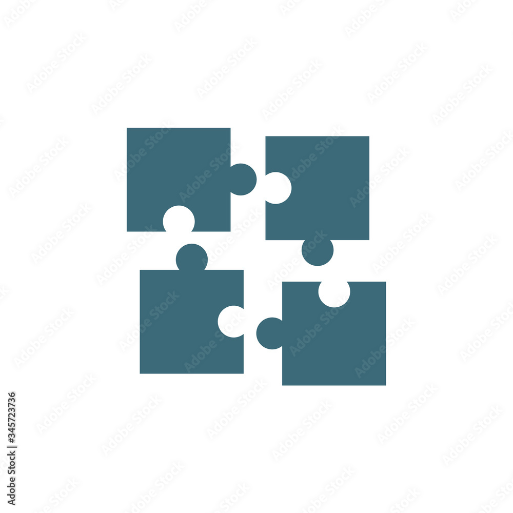 Puzzle icon vector illustration isolated on white Puzzle icon vector illustration isolated on white