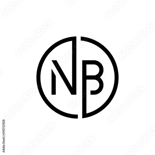 Initial Letter NB Logo Design Vector Template. Creative Abstract NB Letter Logo Design