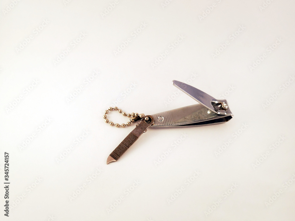 Pliers cut nails, female aesthetic manicure. Pliers cut nails, female aesthetic manicure.