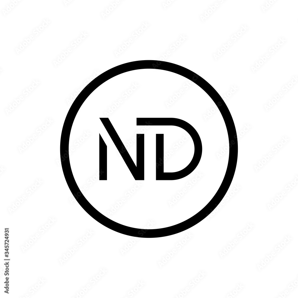 Initial Letter ND Logo Design Vector Template. Creative Abstract ND Letter Logo Design