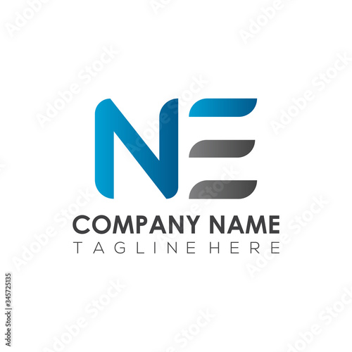Initial Letter NE Logo Design Vector Template. Creative Abstract NE Letter Logo Design