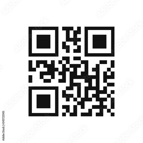QR code icon vector. Special identity code sign
